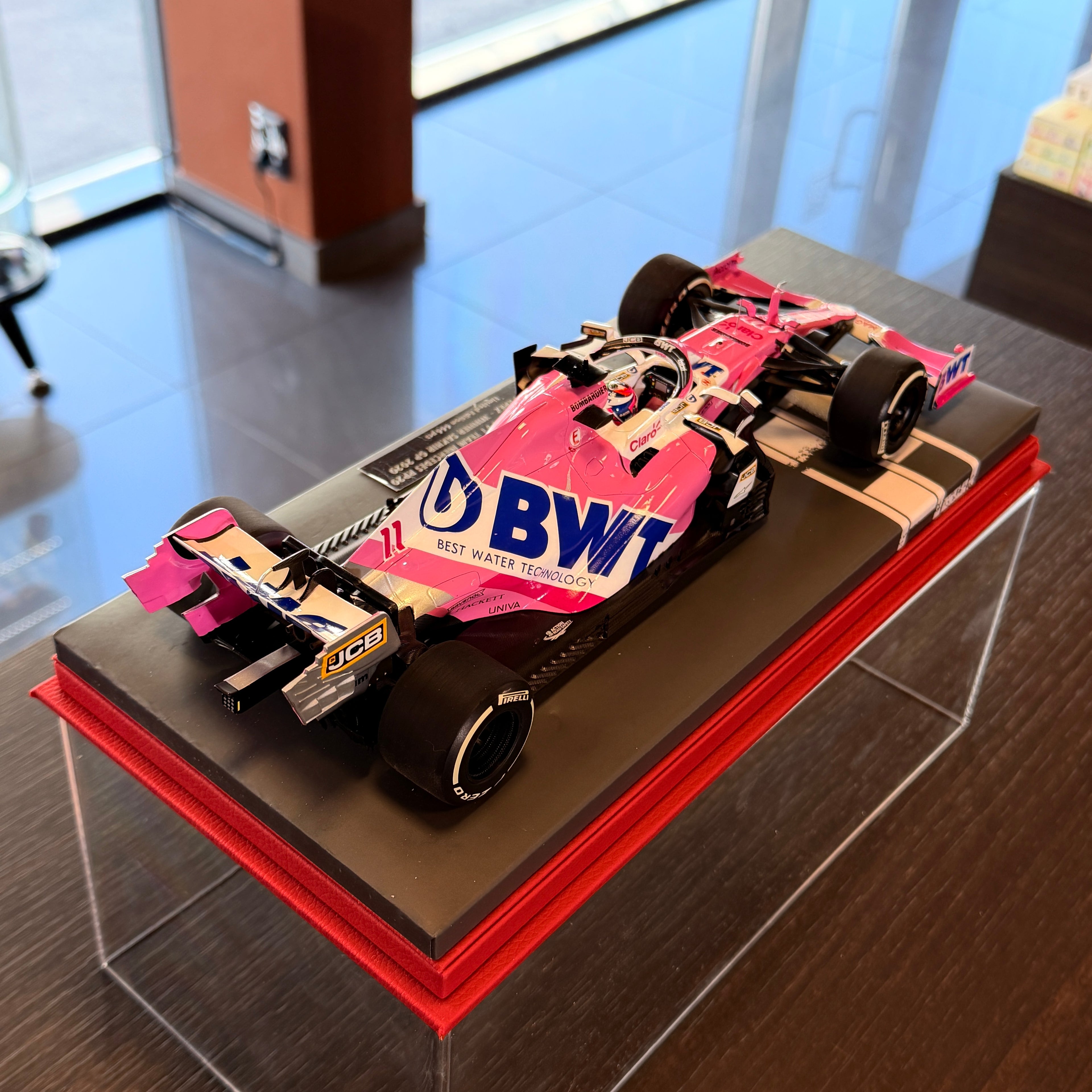 BWT Racing Point F1 Team Mercedes RP20 Sakhir Grand Prix 2020 Sergio Pérez Limited Edition 666 Pieces 1:18 Scale with Display Case by Minichamps