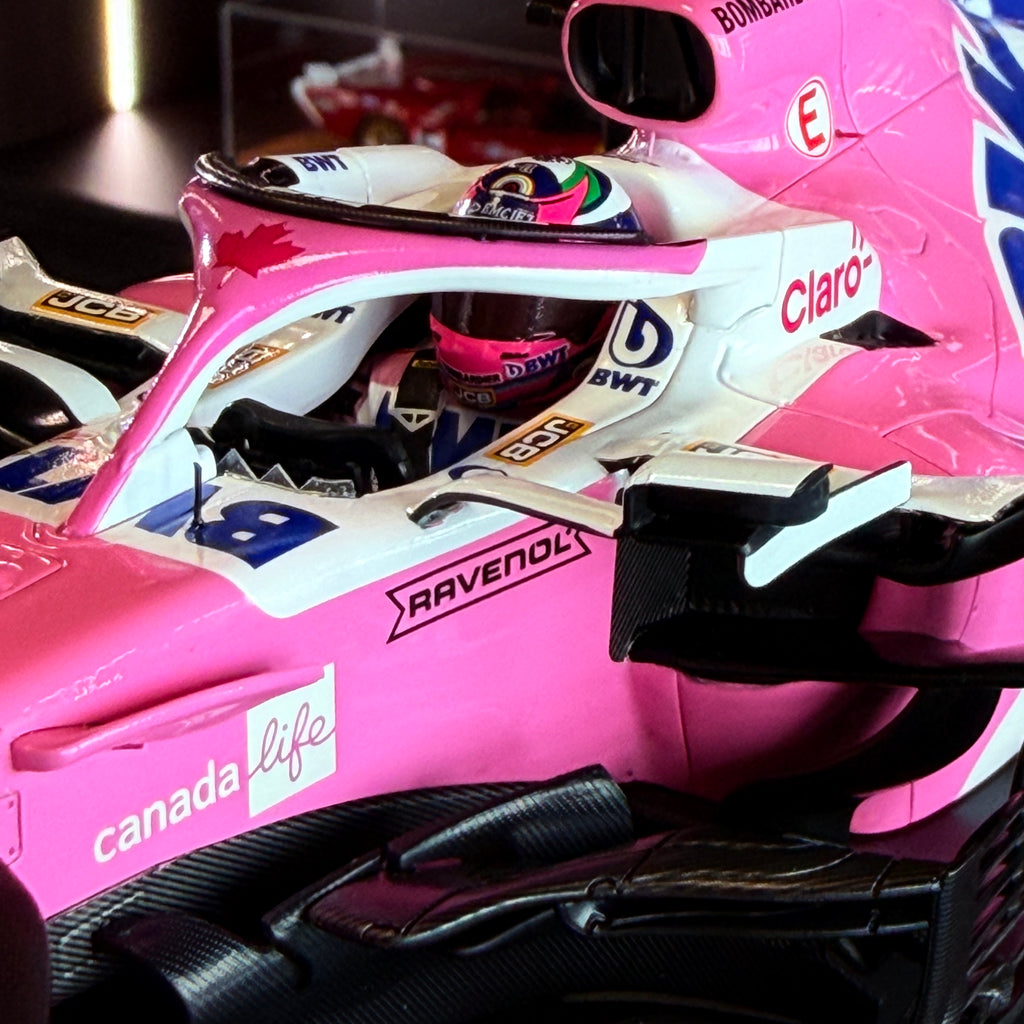 BWT Racing Point F1 Team Mercedes RP20, Marele Premiu de la Sakhir 2020, Sergio Pérez, ediție limitată la 666 de exemplare, scară 1:18, cu vitrină, de la Minichamps