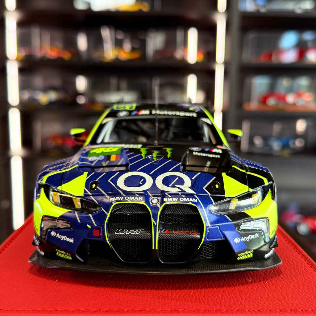 1:18 BMW M4 GT3 EVO Team WRT – V. Rossi / A. Al-Harthy / K. van der Linde – 1 812 KM, Katar 2025, Minichamps