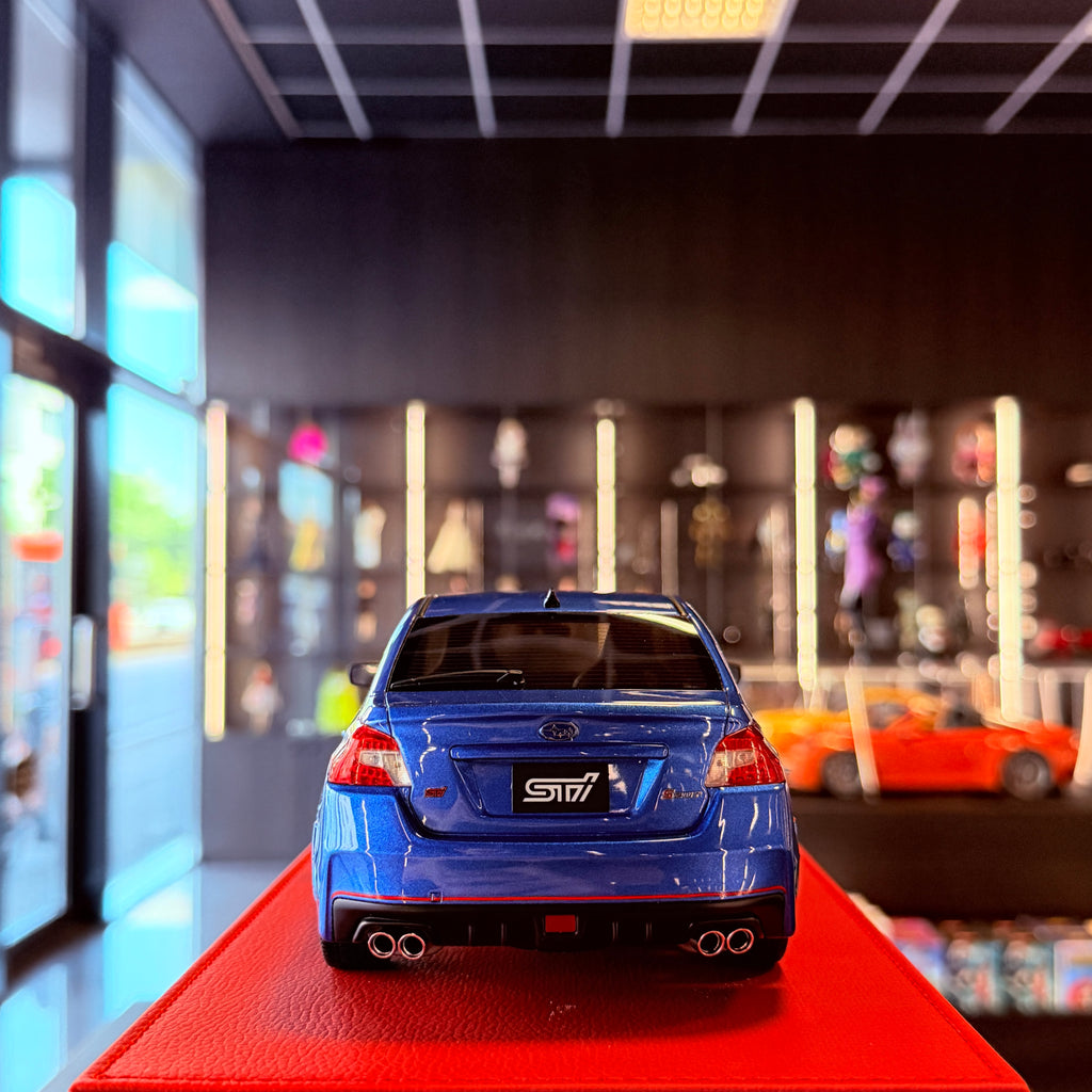 Subaru WRX STI S207 2015 – perleťová modrá WR, mierka 1:18 od OttOmobile — limitovaná edícia 2 000 ks