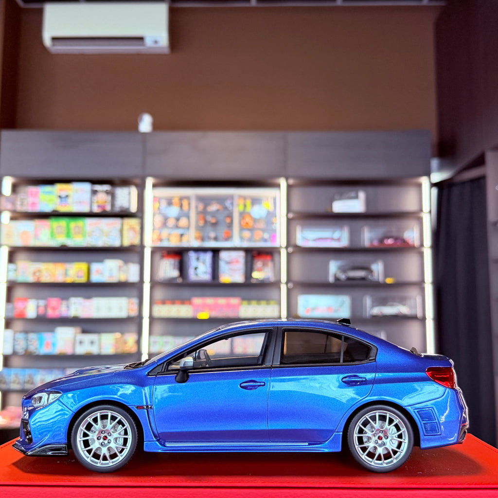 Subaru WRX STI S207 2015 – perleťová modrá WR, mierka 1:18 od OttOmobile — limitovaná edícia 2 000 ks