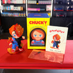 Фигура от потвърдена сляпа кутия Chucky Franchise Series Flame Chucky от POP MART