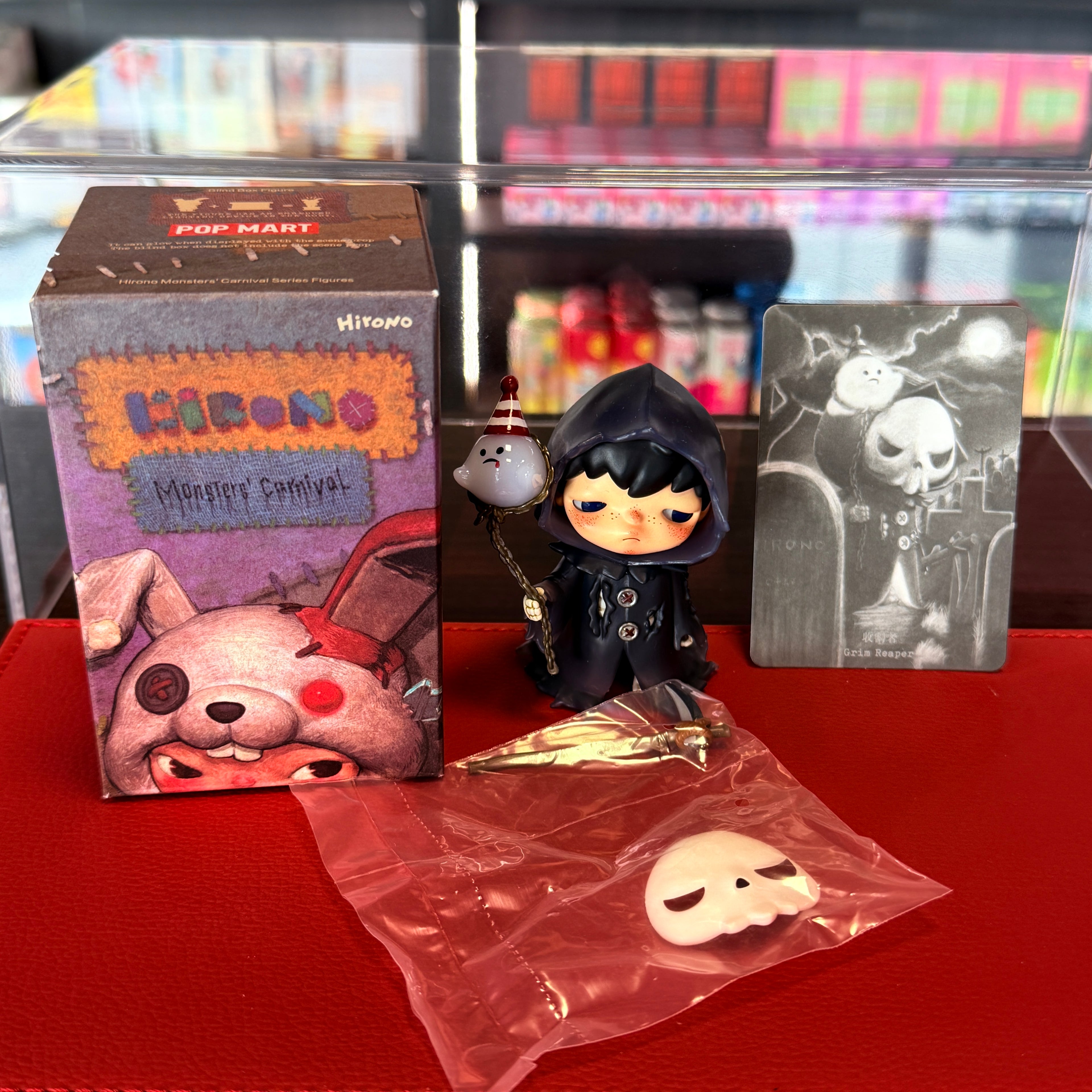 HIRONO Monsters’ Carnival Series Grim Reaper-figuur, bevestigde blind box van POP MART
