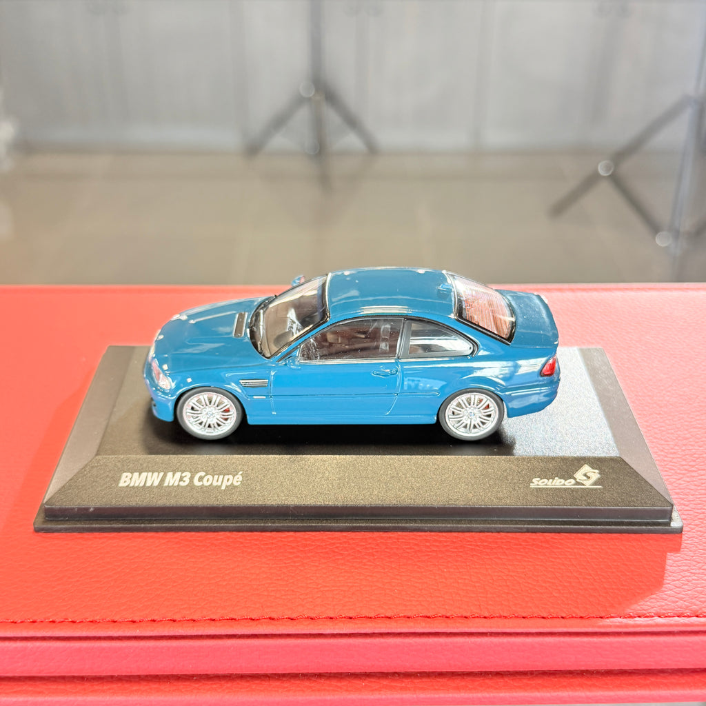BMW M3 (E46) Coupé Laguna Seca modrý v mierke 1:43 od Solido