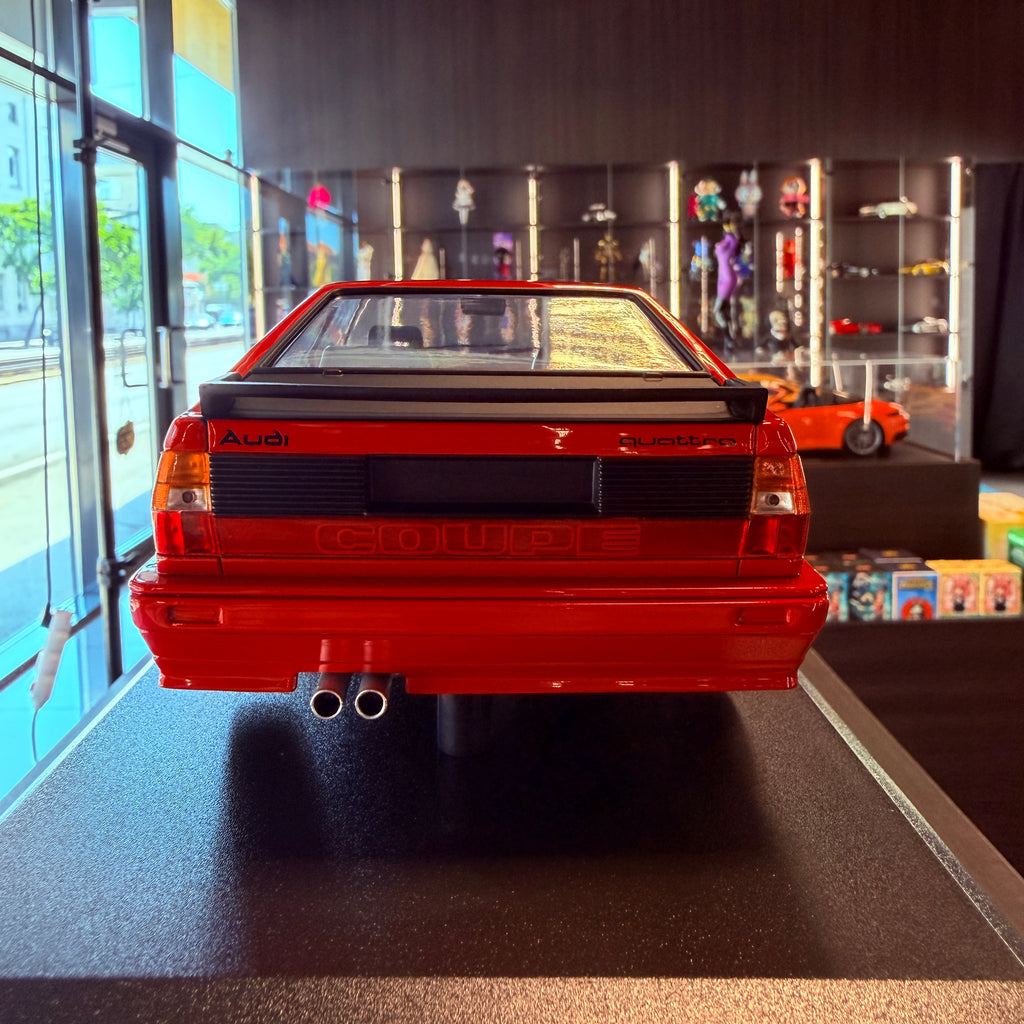 Audi quattro 1980 červený model v měřítku 1:18 od Minichamps
