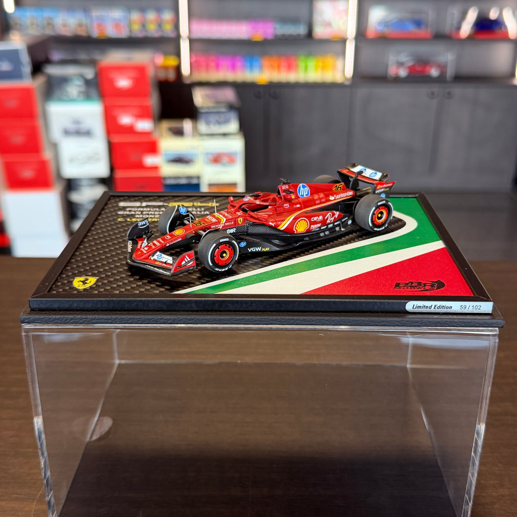 „Ferrari SF-24“ 2024 m. Monzos Grand Prix nugalėtojas Charles’is Leclerc’as, 1:43 mastelio, BBR Models (ribotas leidimas, 102 vnt.)
