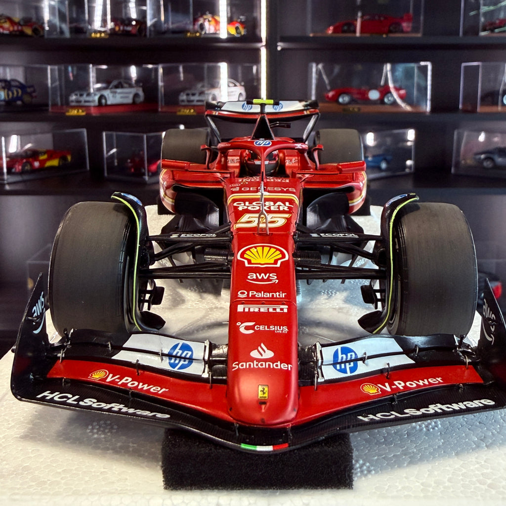 Ferrari SF-24 United States Grand Prix 2024 Carlos Sainz 2nd Place 1:18 Scale by BBR Models Poliform
