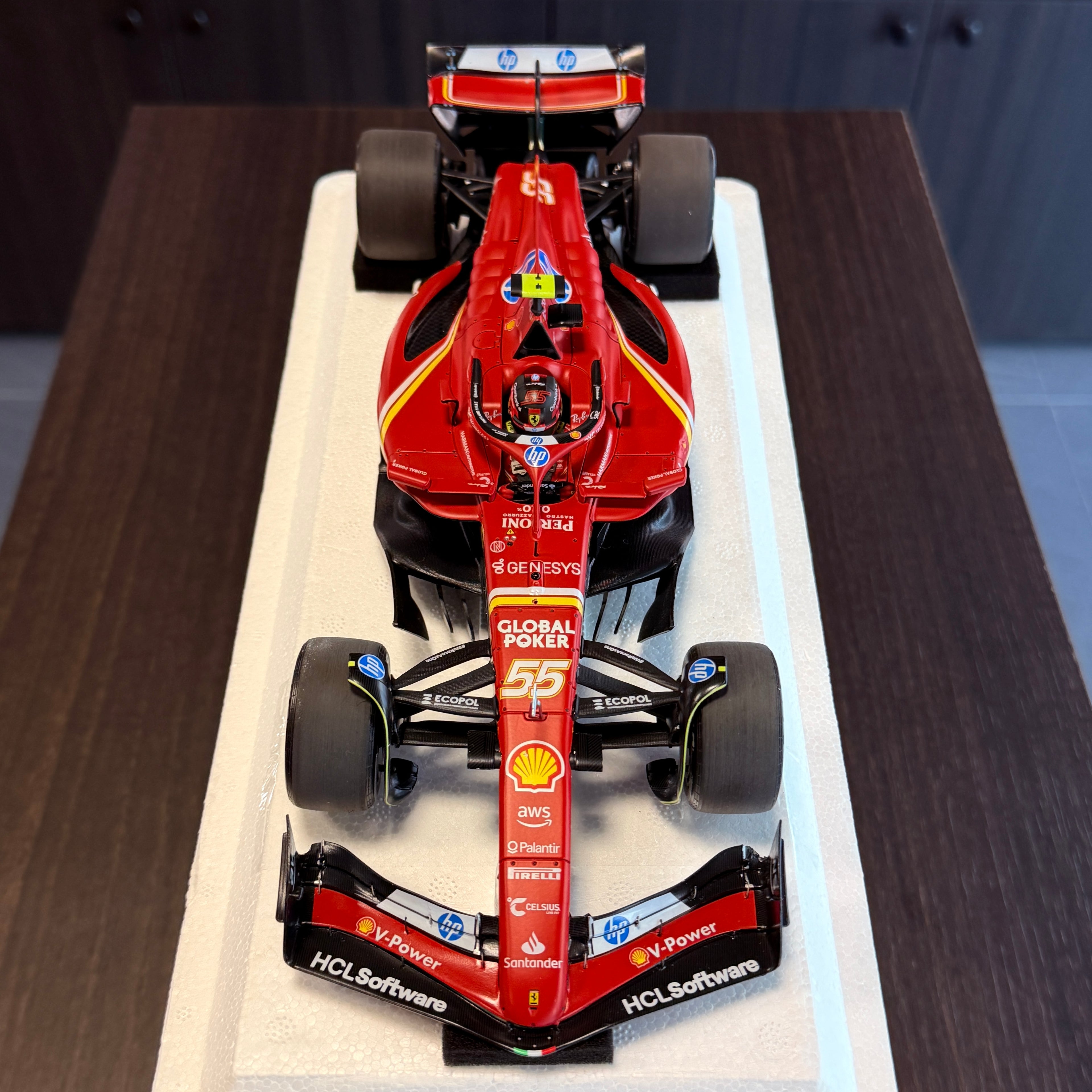 Ferrari SF-24 United States Grand Prix 2024 Carlos Sainz 2nd Place 1:18 Scale by BBR Models Poliform