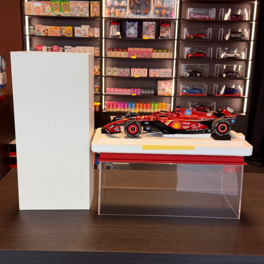 Ferrari SF-24 United States Grand Prix 2024 Charles Leclerc Winner 1:18 Scale Poliform by BBR Models