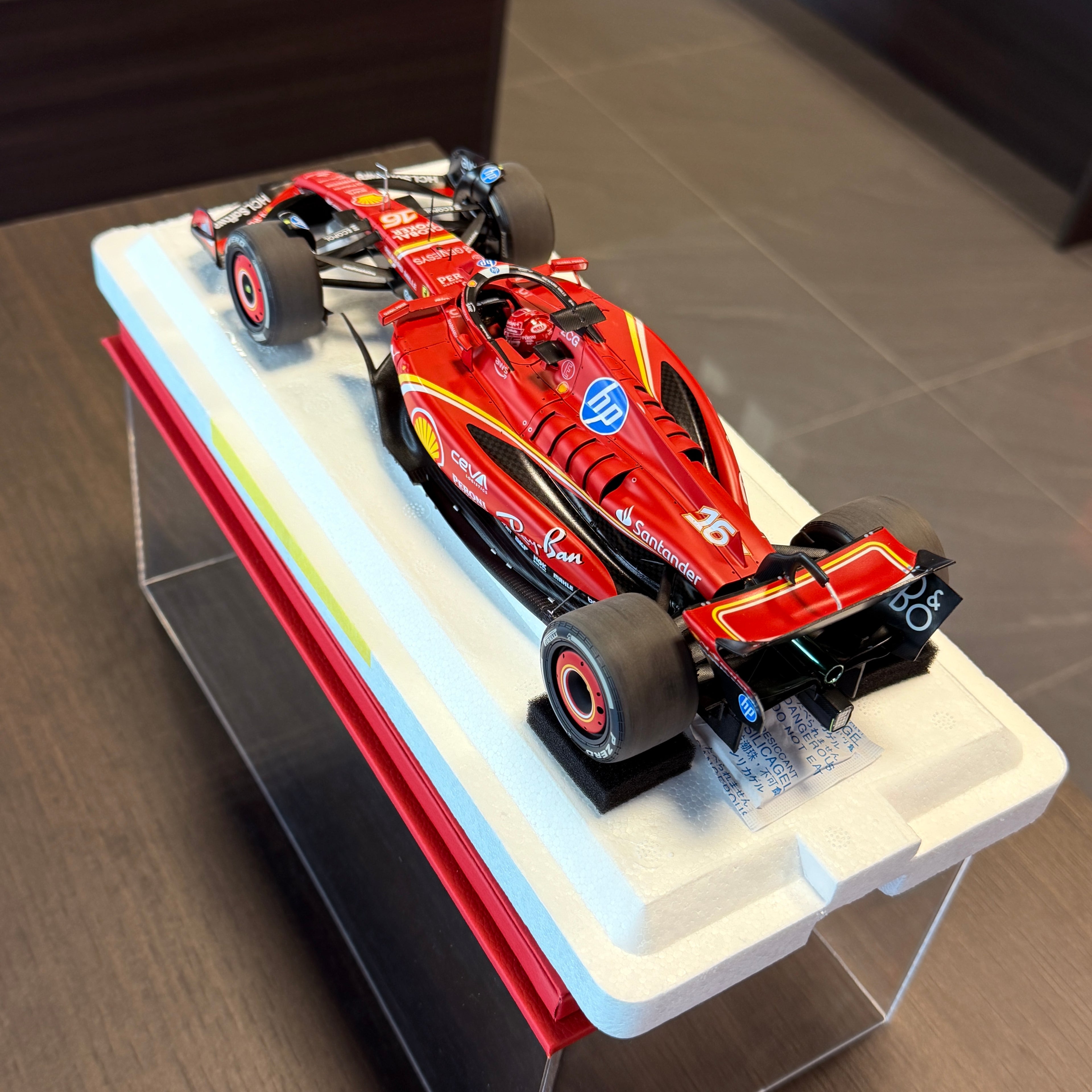 Ferrari SF-24 United States Grand Prix 2024 Charles Leclerc Winner 1:18 Scale Poliform by BBR Models