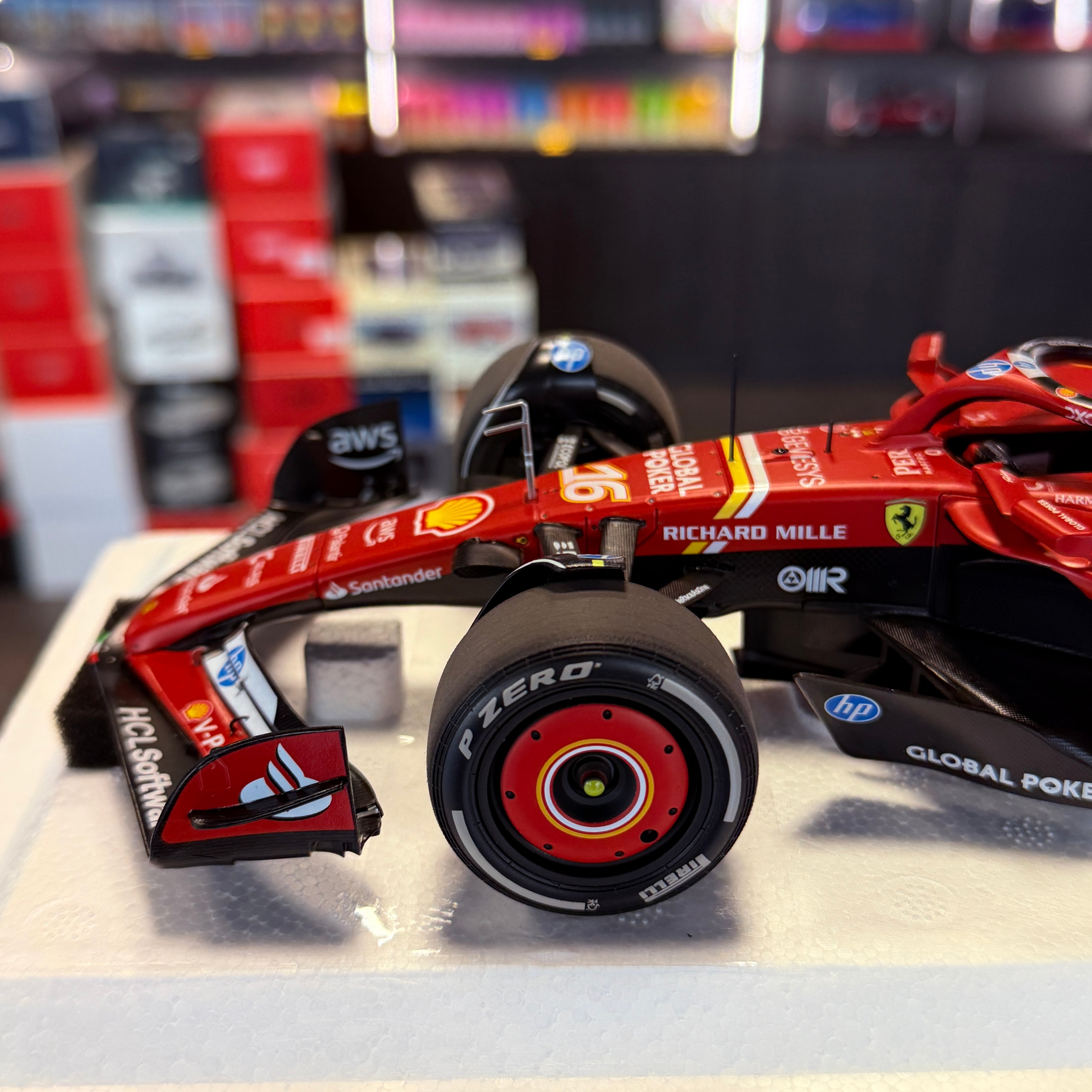 Ferrari SF-24 United States Grand Prix 2024 Charles Leclerc Winner 1:18 Scale Poliform by BBR Models