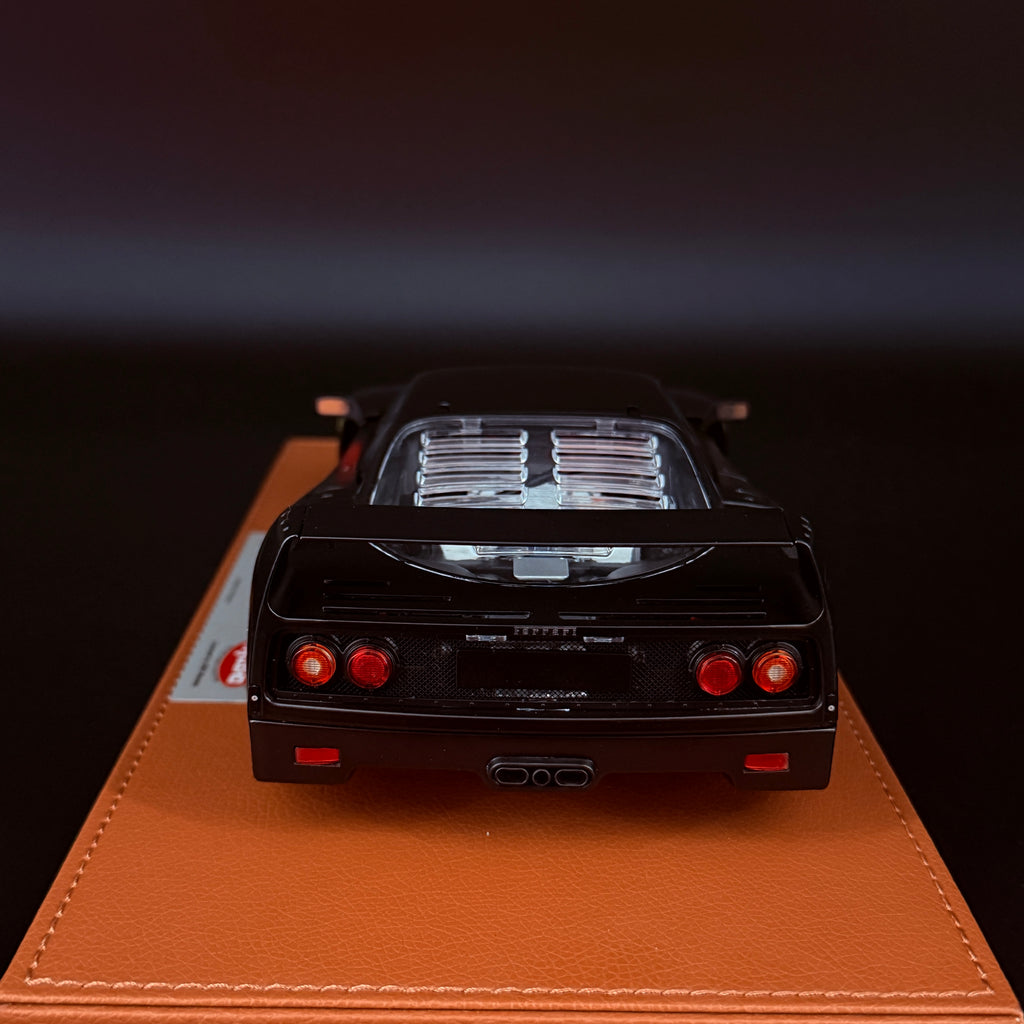 Ferrari F40 Mattschwarz Rote Sitze Schneereifen 1/18 BBR BBRKS008 Ed. 54Stk.