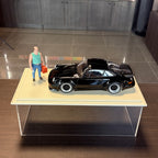 Atlantic Maranello beige leather display base shown with 1:18 model car – car and figure not included