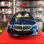 BMW i5 2023 Blue Metallic 1:18 Minichamps with open bonnet and doors