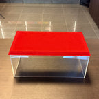 BBR 1:18 display case with red Alcantara base – front view