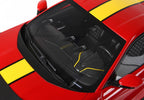 Modellauto BBR Models 1/12 Ferrari 812 Competizione Yellow Stripe Rosso Corsa 322