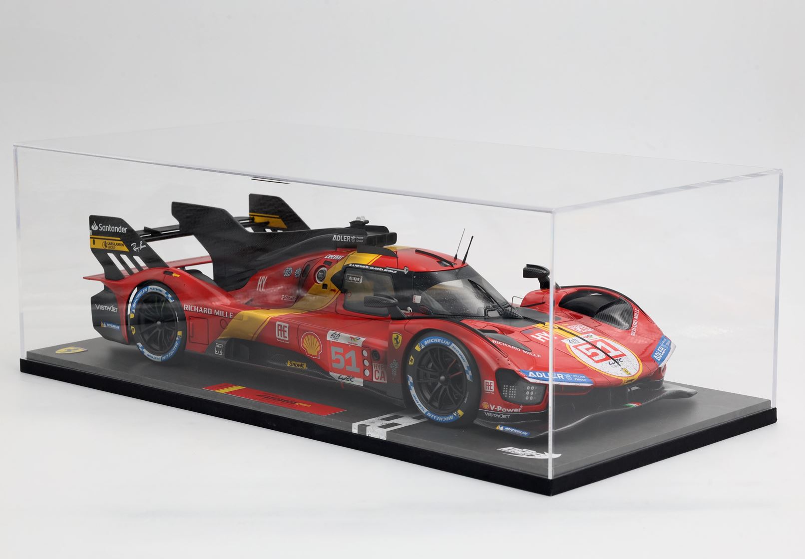 Ferrari 499P #51 Ganador 24 Horas de Le Mans 2023 – Acabado Desgastado Fin de Carrera – Pier Guidi, Calado & Giovinazzi – Escala 1:12 (Edición Limitada 299 pzas) de BBR Models