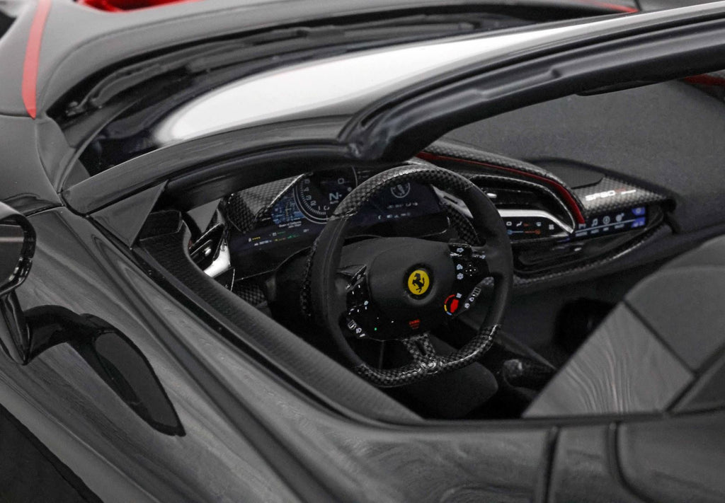 BBR-Models 1/12 Ferrari Sf90 XX Stradale Spider 2024 Rot Carbon Schwarz BBR1221D