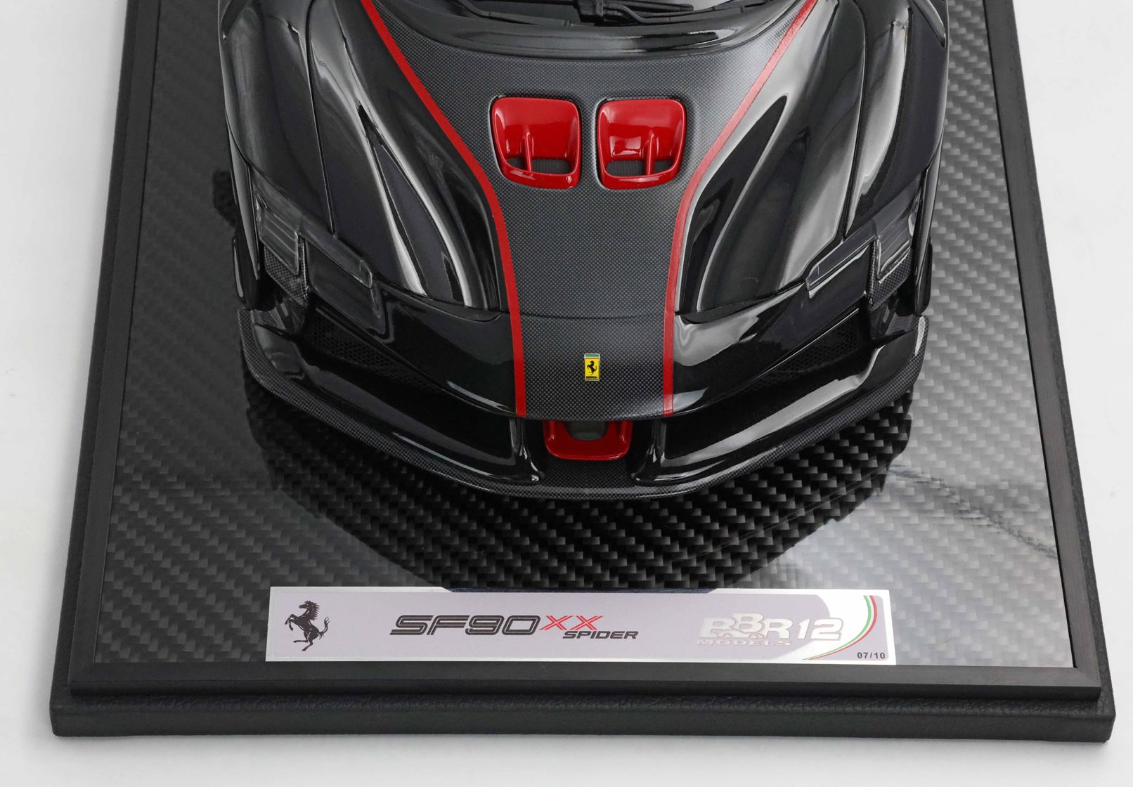 BBR-Models 1/12 Ferrari Sf90 XX Stradale Spider 2024 Rot Carbon Schwarz BBR1221D