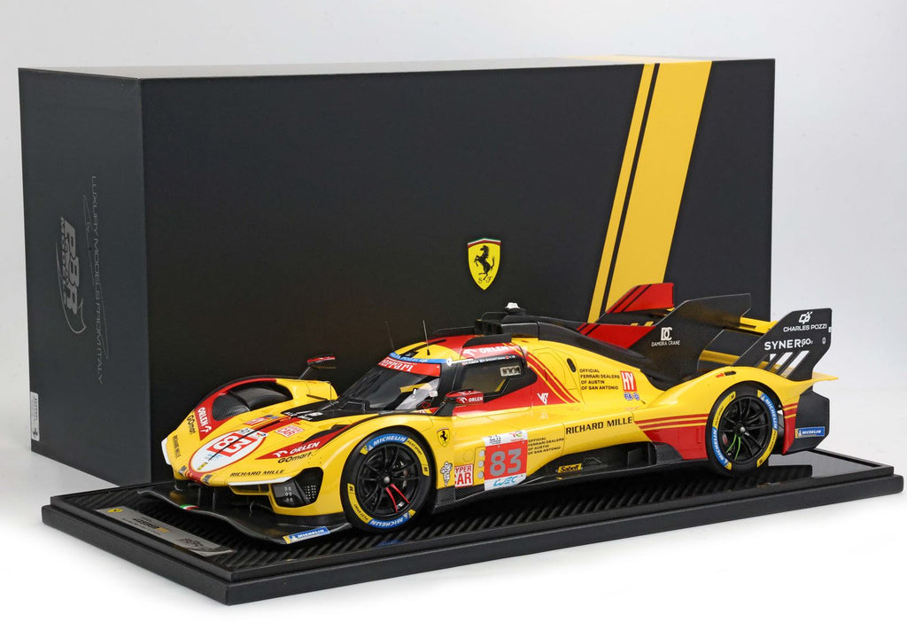 Ferrari 499P #83 Ganador 24 Horas de Le Mans 2024 – Kubica, Ye & Shwartzman – Escala 1:12 (Edición Limitada 20 unidades) de BBR Models