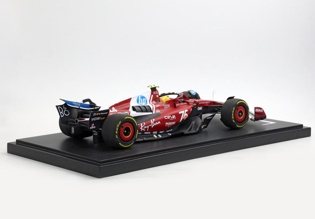 Ferrari SF-25 Velika nagrada Monaka 2025. Shellova livreja za 75. obljetnicu, Lewis Hamilton, ograničeno izdanje u mjerilu 1:12 s vitrinom, BBR Models