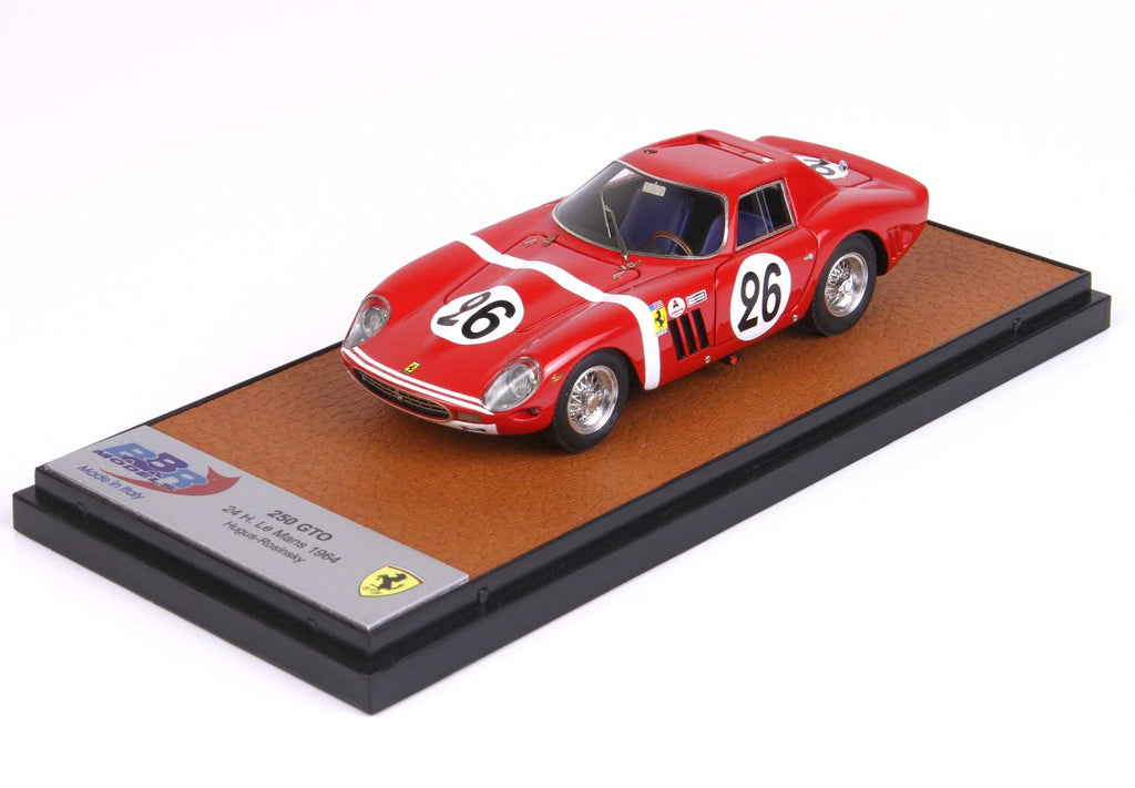 Ferrari 250 GTO #26 – 24 Horas de Le Mans 1964 – Coche en Miniatura a Escala 1:43 con Vitrina (Edición Limitada) de BBR Models