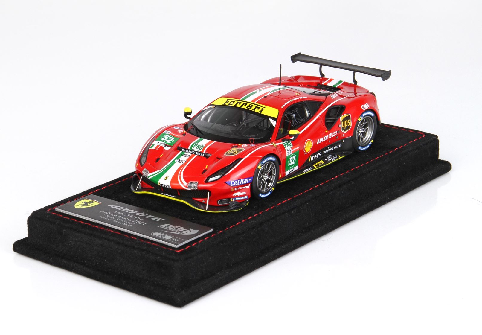 Ferrari 488 GTE #52 24 Horas de Le Mans 2021 – AF Corse – Escala 1:43 con Vitrina (Edición Limitada 90 pzas) de BBR Models