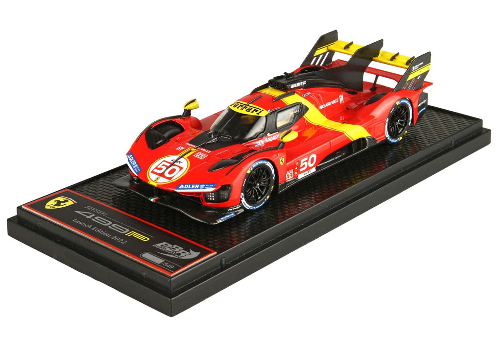 Ferrari 499P #50 Versión de Lanzamiento 2022 (24 Horas de Le Mans / FIA WEC 2023) – Escala 1:43 con Vitrina (Edición Limitada 549 piezas) de BBR Models