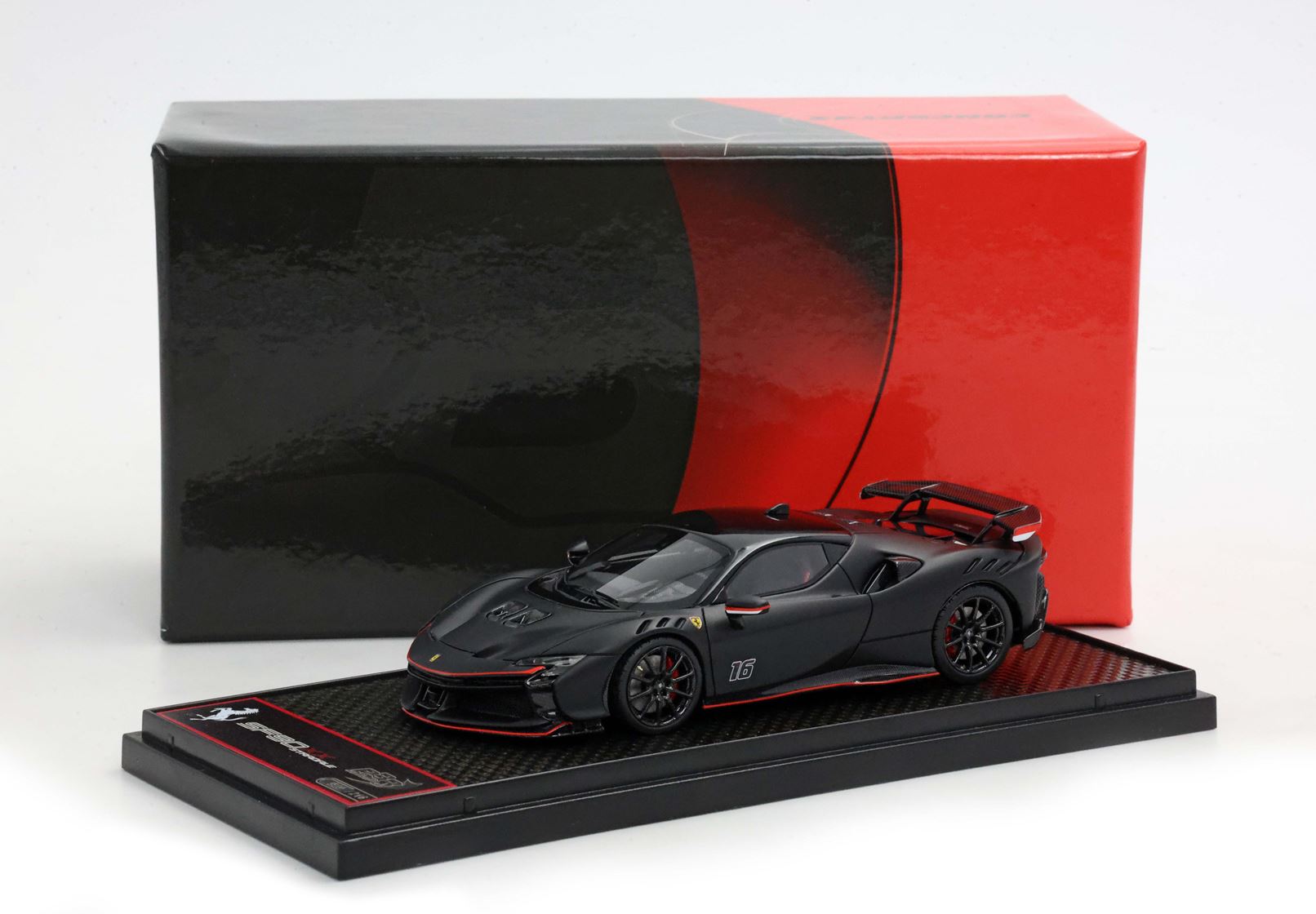Modellauto BBR Models 1/43 Ferrari SF90 XX Stradale C. Leclerc #16 Matt Schwarz Limited Edition
