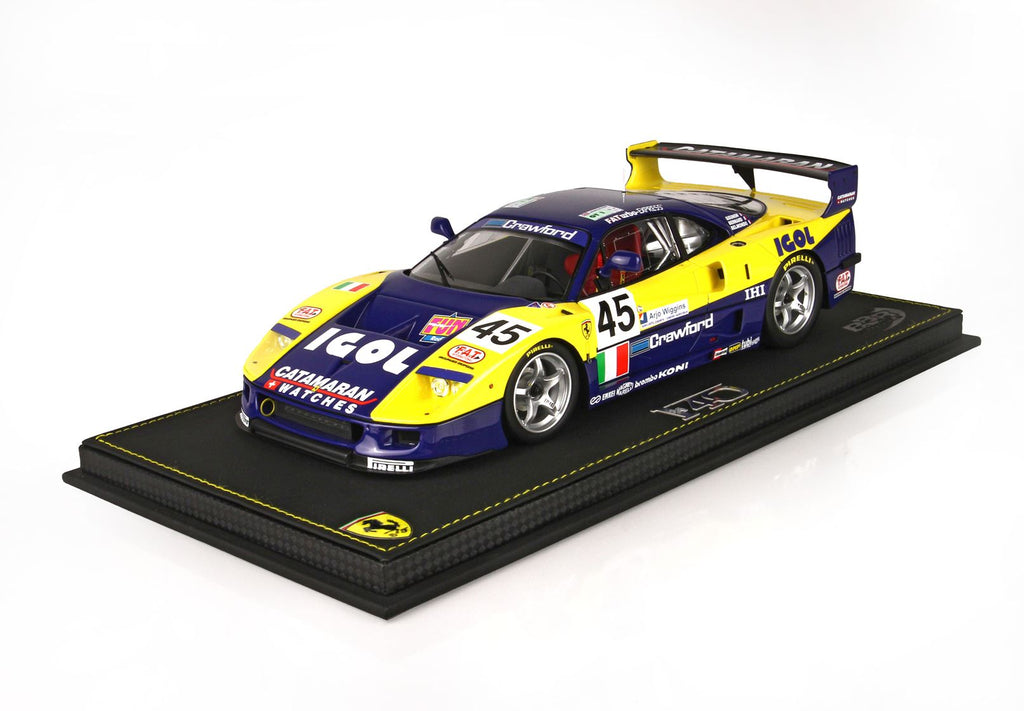 Ferrari F40 GTE #45 24 Horas de Le Mans 1996 – Gounon, Bernard y Belmondo – Escala 1:18 con vitrina (Edición limitada de 200 piezas) de BBR Models