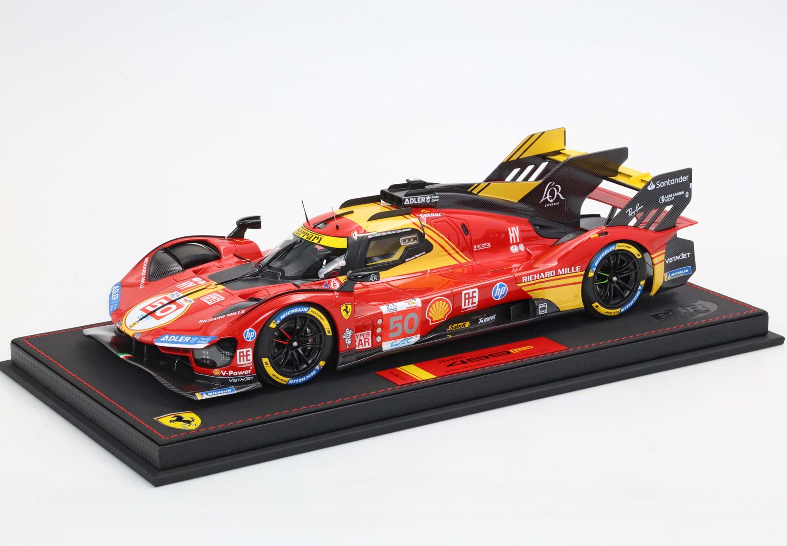 Ferrari 499P #50 – Ganador 24 Horas de Le Mans 2024 – Coche a Escala 1:18 con Vitrina (Edición Limitada 499 unidades) de BBR Models