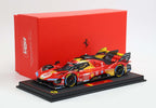 Ferrari 499P #51 3er Puesto 24 Horas de Le Mans 2024 – Pier Guidi, Giovinazzi y Calado – Escala 1:18 con Vitrina (Edición Limitada 100 piezas) de BBR Models