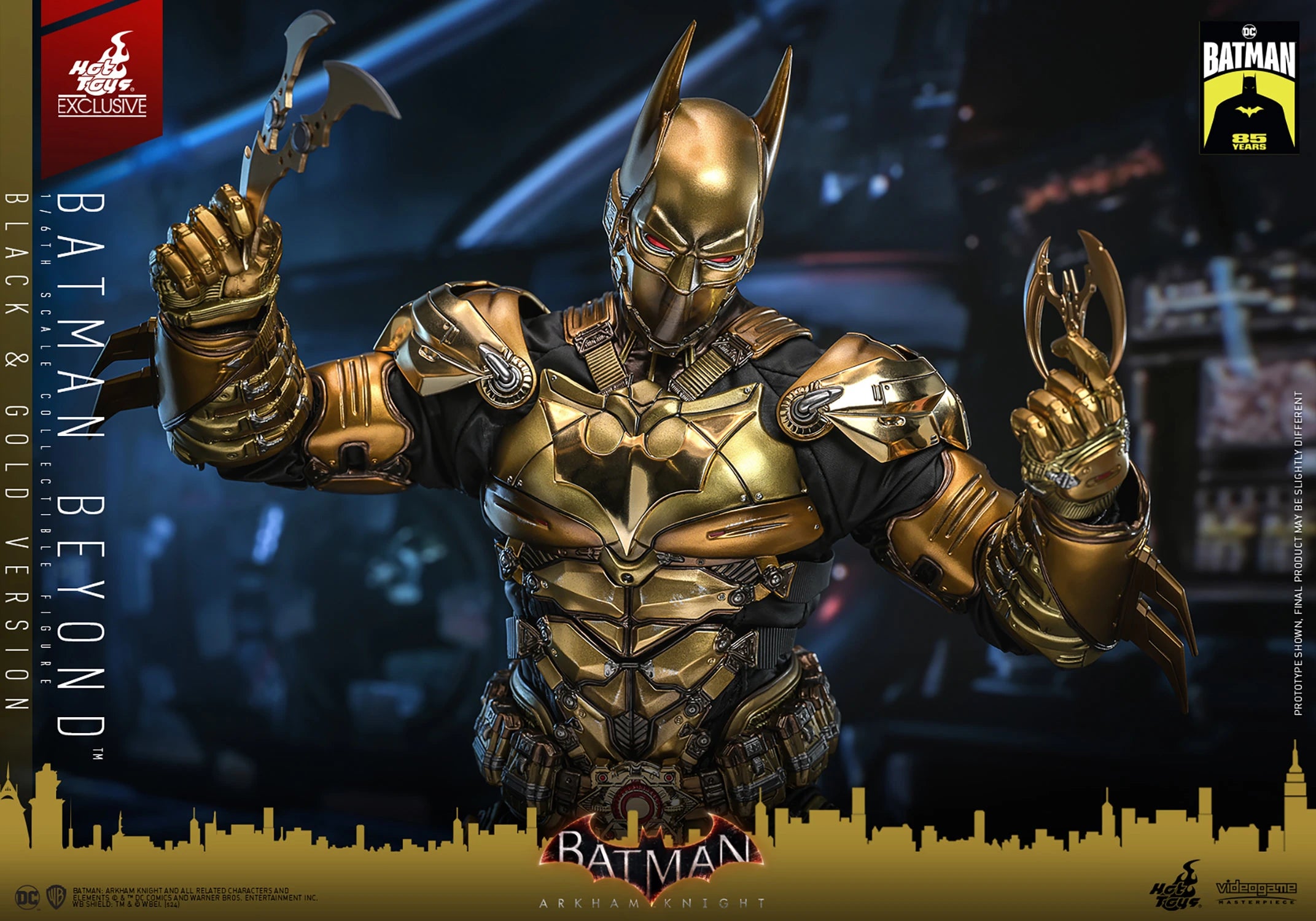 Hot Toys Arkham Knight Batman Beyond Schwarz und Gold 1/6 Figur