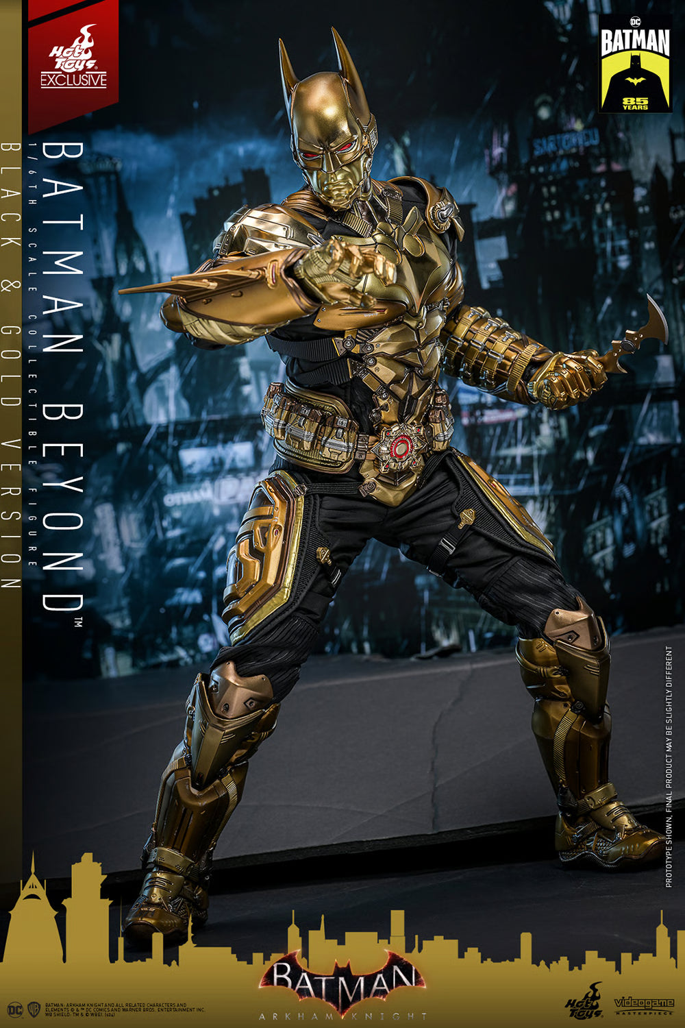 Hot Toys Arkham Knight Batman Beyond Schwarz und Gold 1/6 Figur