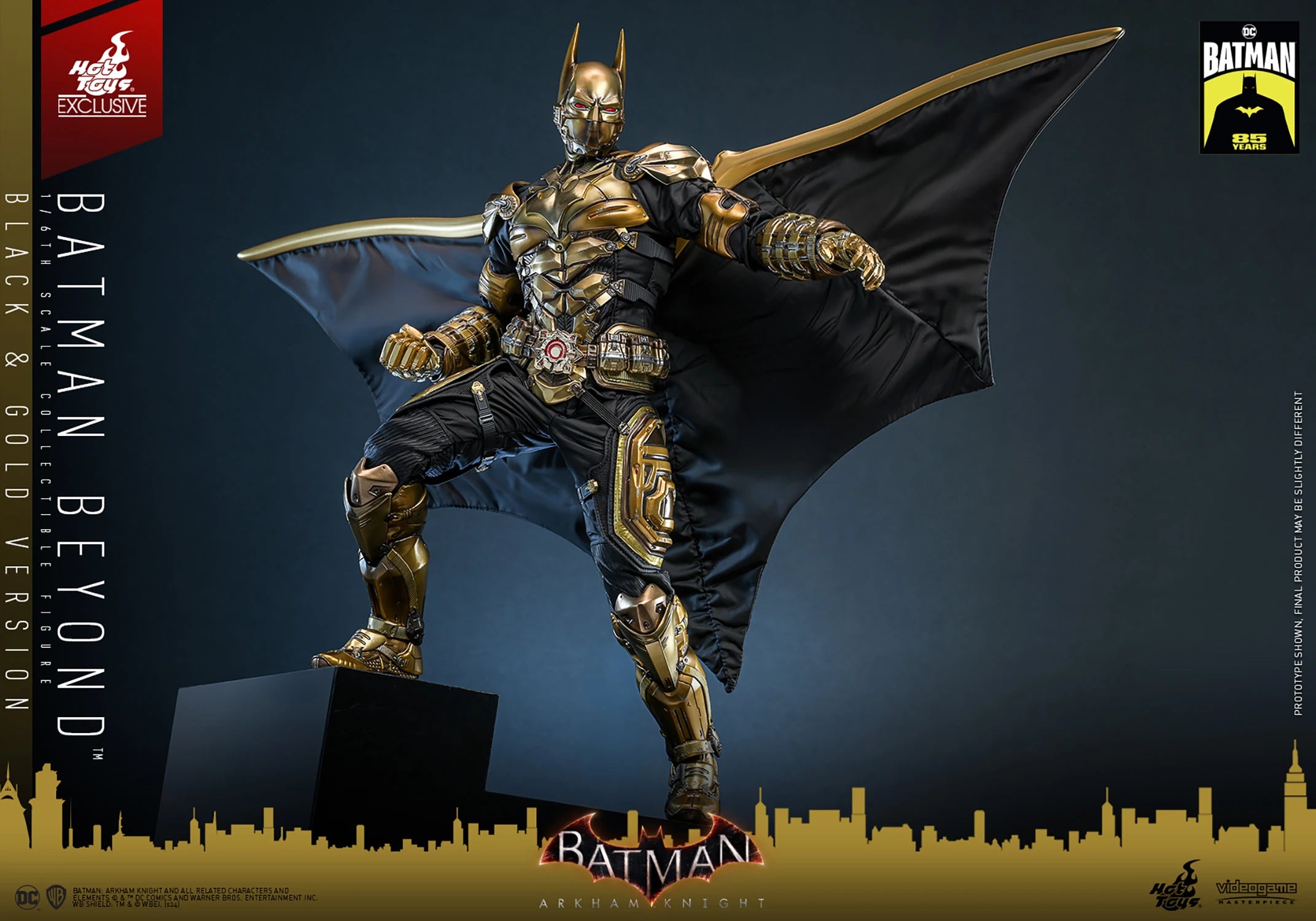 Hot Toys Arkham Knight Batman Beyond Schwarz und Gold 1/6 Figur