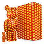 BE@RBRICK Yellow Heart Reverse Ver. 100% & 400%-set van Medicom Toy