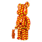 BE@RBRICK Yellow Heart Reverse Ver. 100% & 400%-set van Medicom Toy