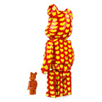 BE@RBRICK Yellow Heart Reverse Ver. 100% & 400%-set van Medicom Toy
