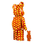 BE@RBRICK Yellow Heart Reverse Ver. 100% & 400%-set van Medicom Toy