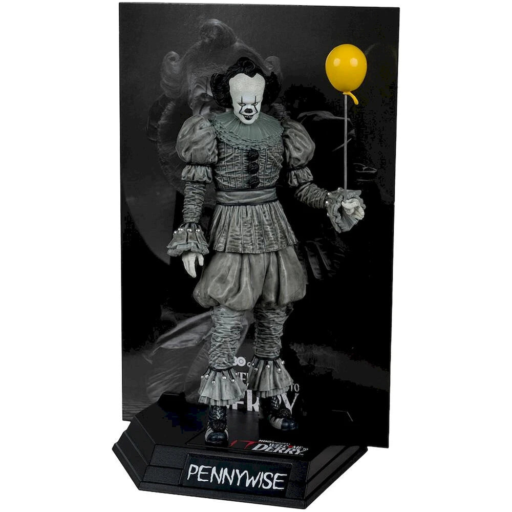 IT: Welcome to Derry Movie Maniacs Pennywise čiernobiela figúrka 16 cm od McFarlane Toys