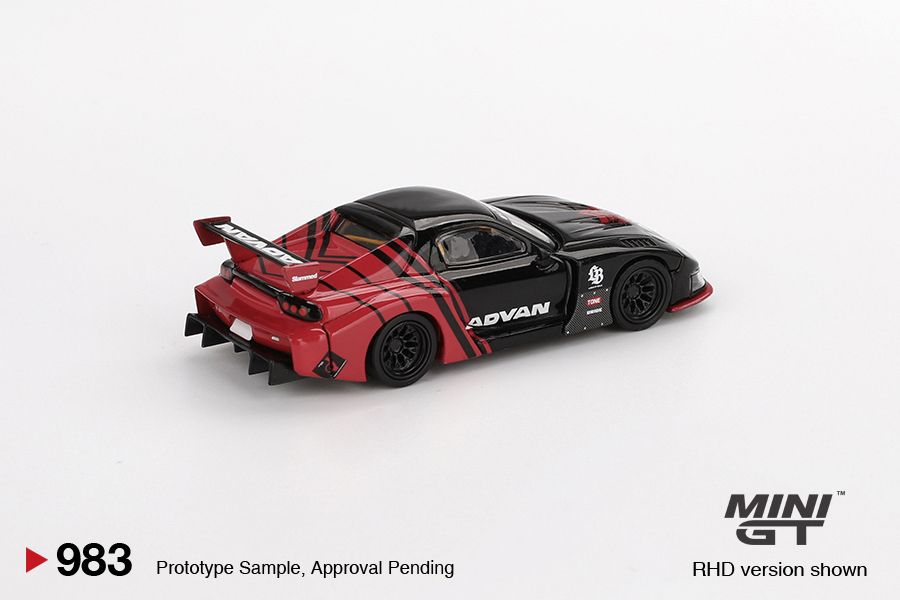 Mazda RX-7 LB-Super Silhouette Advan Black 1:64 Diecast-Modell