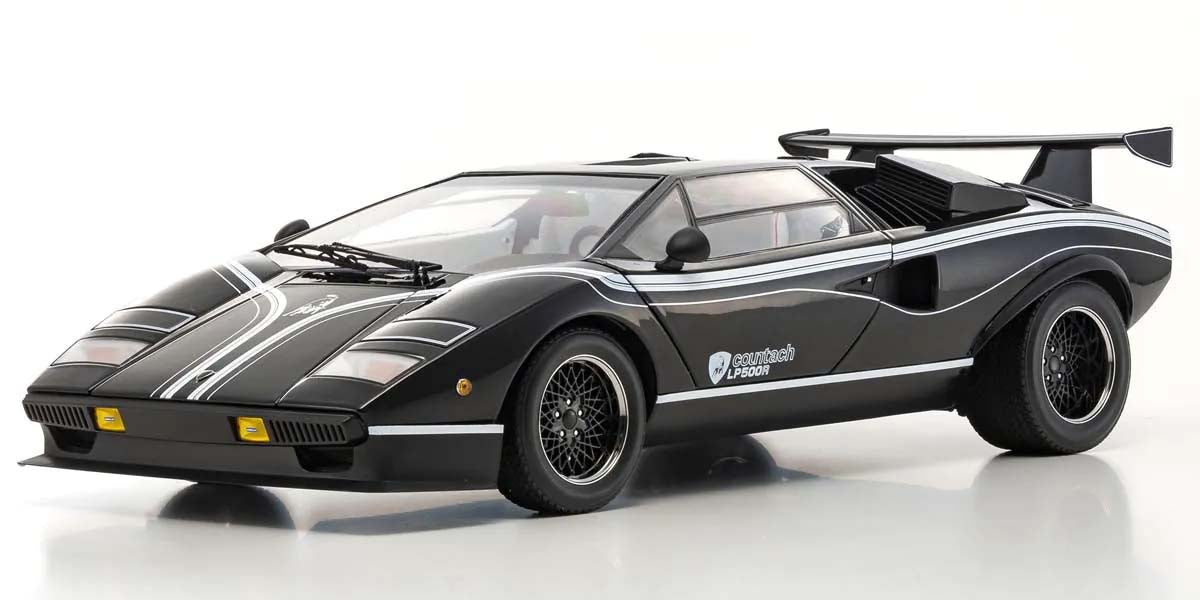 Lamborghini Countach LP500R – Schwarz im Maßstab 1:12 von KYOSHO