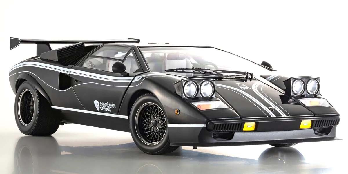 Lamborghini Countach LP500R – Schwarz im Maßstab 1:12 von KYOSHO