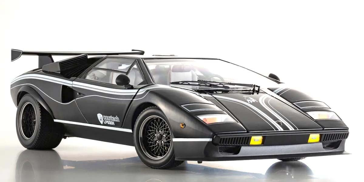 Lamborghini Countach LP500R – Schwarz im Maßstab 1:12 von KYOSHO