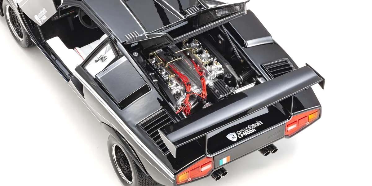 Lamborghini Countach LP500R – Schwarz im Maßstab 1:12 von KYOSHO