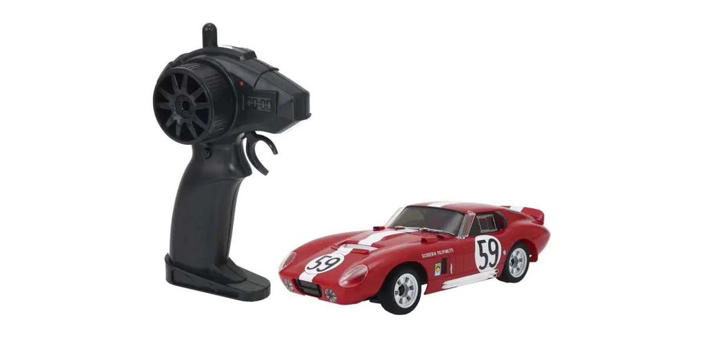 Primer Mini-Z Shelby Cobra Daytona n.º 59 rojo – Coche RC 1:28 de KYOSHO