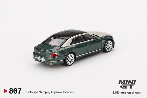 Bentley Flying Spur White Sand / Verdant 1:64 Diecast Model – MINI GT – view 2