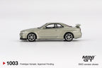 Nissan Skyline GT-R (R34) V-Spec II Nür Millennium Jade 1:64 Diecast-Modell