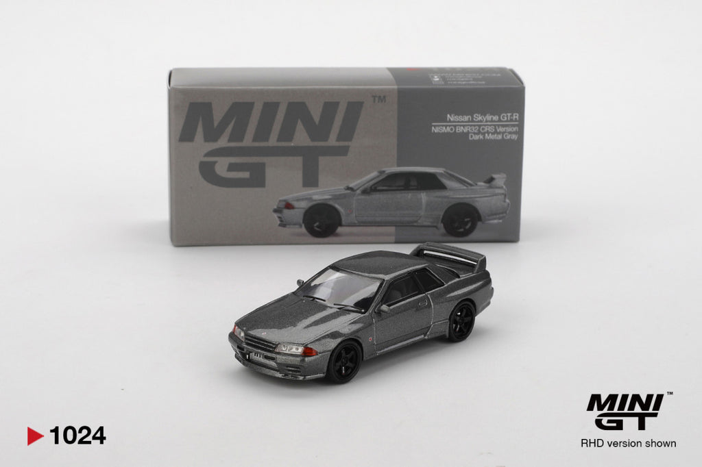 Nissan Skyline GT-R (BNR32) NISMO CRS Version Dark Metal Gray Diecast-Modell im Maßstab 1:64