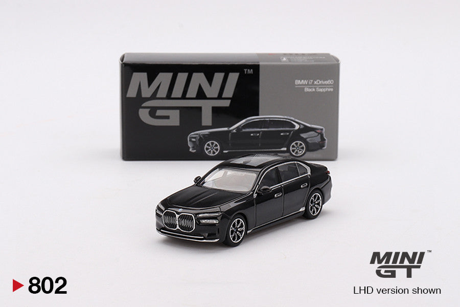 BMW i7 xDrive60 Black Sapphire 1:64 Modellauto